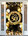 Happy 50th Birthday Backdrop Background Banner For Man Napkin Balloon Door Curtain 50 Years Anniversary 50 Birthday Party Decor