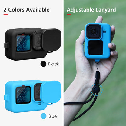 for Gopro Hero 12 11 10 Black Soft Silicone Case for Go pro Hero 10 9 Silicone Protective Full Cover Shell Camera Accessorie