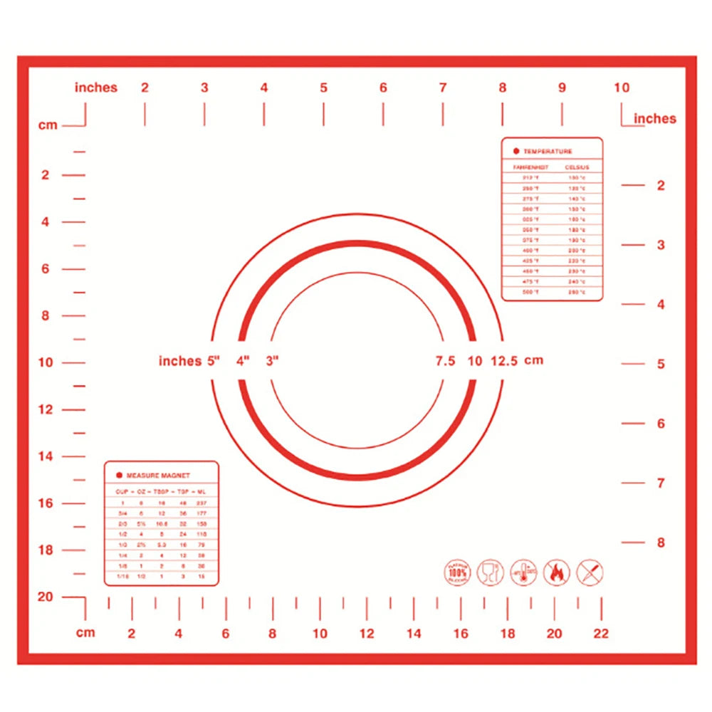 Oversize 60cm Silicone Kneading Pad Rolling Non-Stick Pastry Tools Crepes Pizza Dough Non-Stick Silicone Mat For Kitchen Cooking