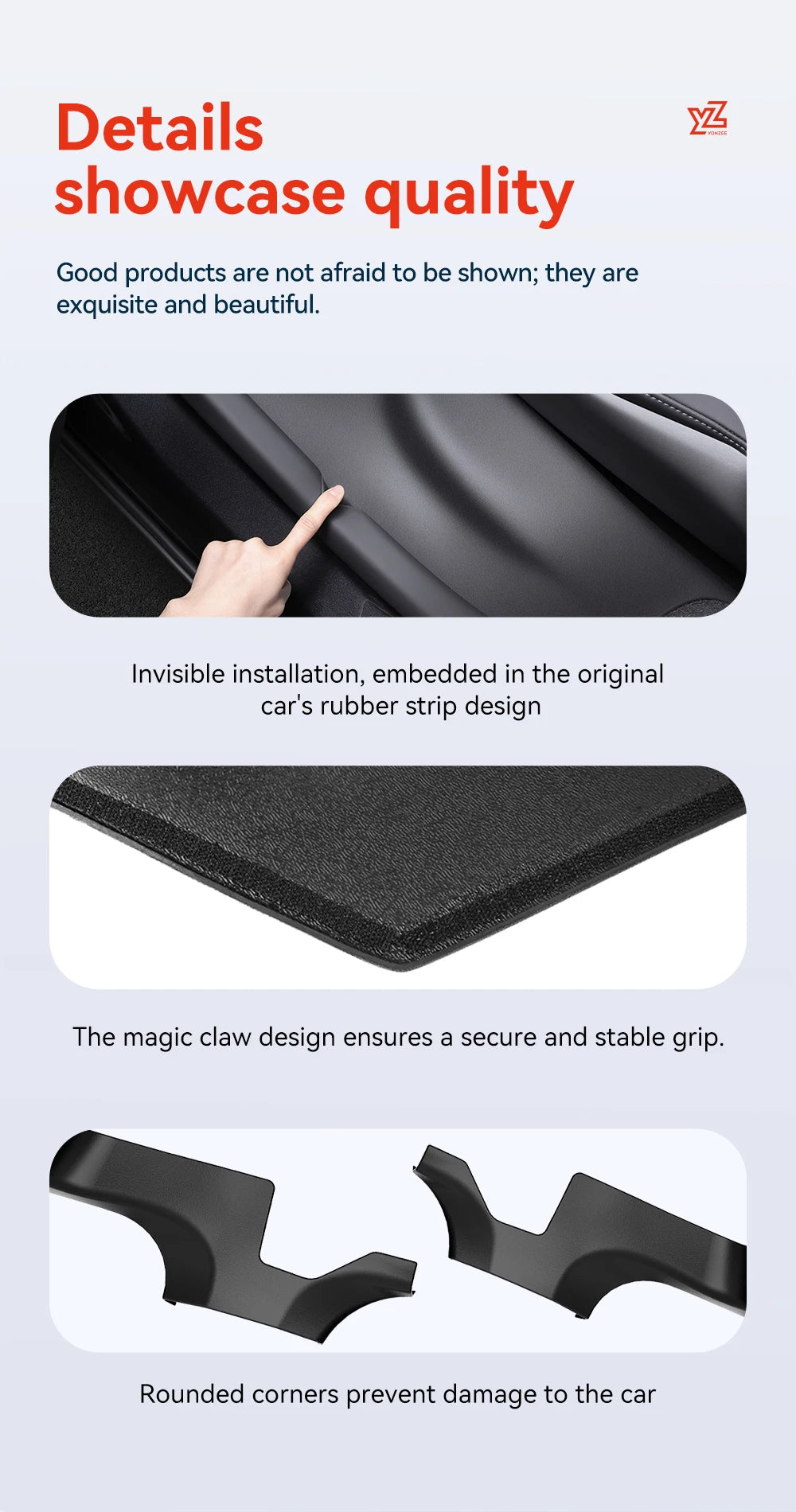 TPE Door Sill and A B Pillar Protector Set for Tesla Model YL 2026 Anti Kick Waterproof Threshold Guard