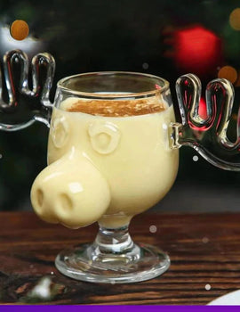 1/2pcs Reindeer Wine Glass Cocktail Juice Cup Clear Beer Mug Water Milk COFFE Whiskey Glasses Drinkware Shot Cups