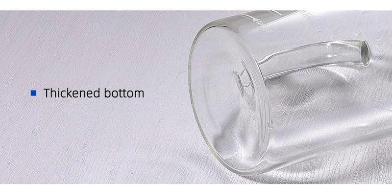 250/350/500/1000ml Glass Measuring Cup With Lid Heat-resistant With Scales Laboratory Beaker Handle Kitchen Measuring Mug