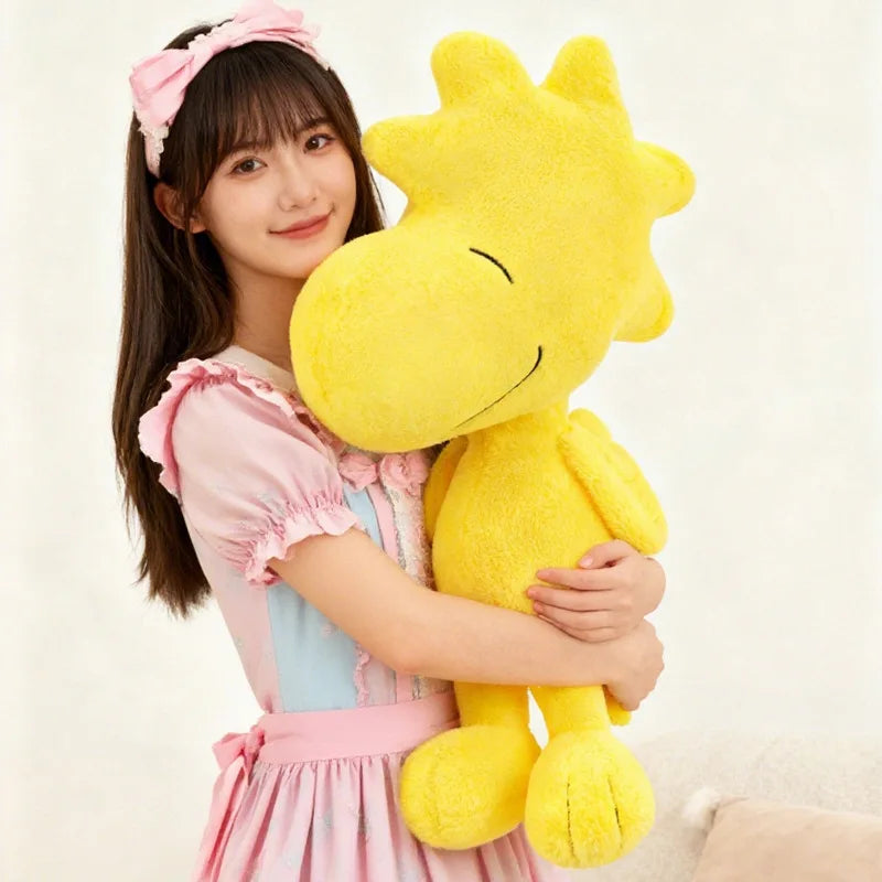 Cartoon Kawaii Snoopy and Woodstock Stuffed Doll Plush Toy Soft Cuddly Pillow Anime Kids Birthday Gift for Friends Wholesale