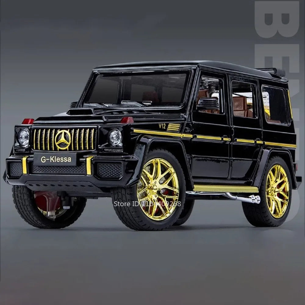 1:24 G63 GLE350 Toy Car Model Alloy Diecast Pull Back Doors Opened Sound Light Models Vehicle Toys for Boys Birthday Gifts