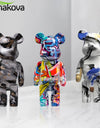27cm Graffiti Bear Figurine Home Decoration Animal Statue Storage Money Jar Modern Room Sculpture Table Decor  Statues