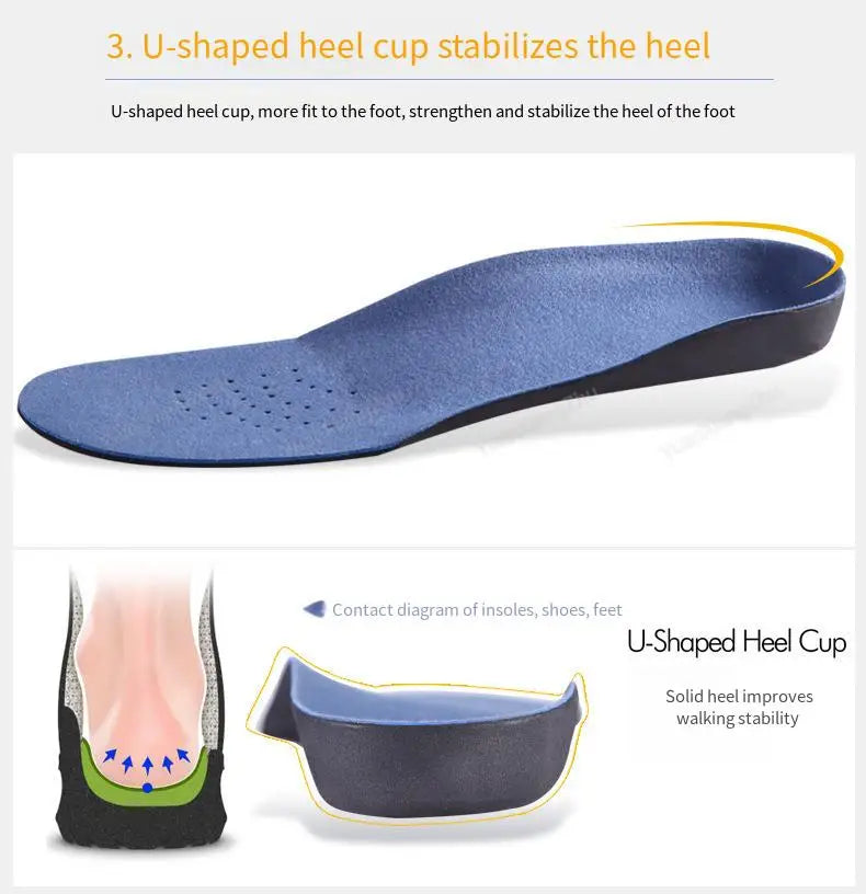 Orthopedic Insoles for Shoes Men Women Arch Support Insole for Feet Comfortable Shock-absorbing Inserts Sport Running Shoe Sole