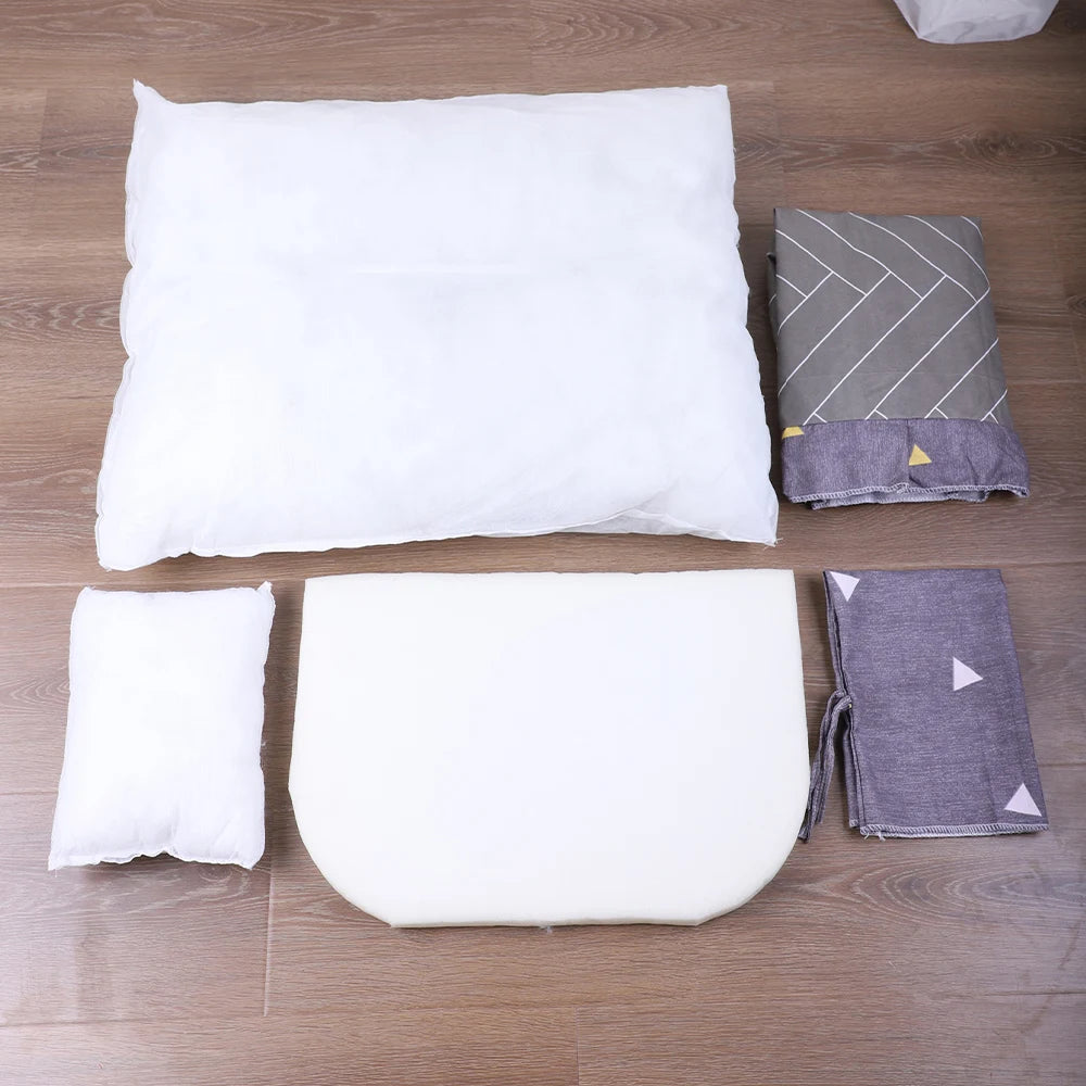 Striped Plush Pet Bed Sofa Cushion for Dogs and Cats