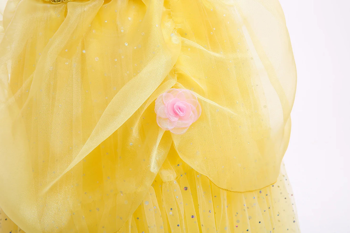 2025 Yellow Princess Dress For Girls Cosplay Carnival Costume Halloween Clothes Birthday Party Dresses Kids Birthday Clothing