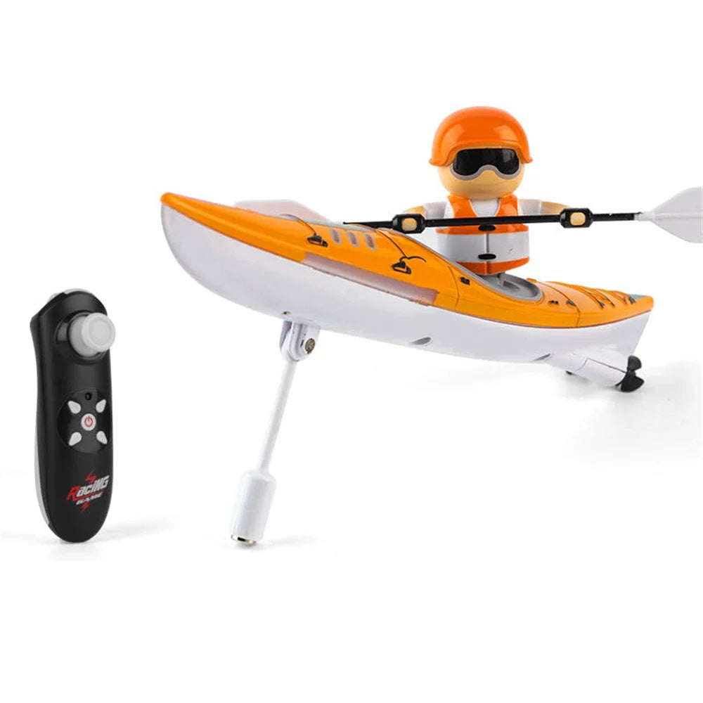 Rc Boat Kayak Racing Ship 2.4G Remote Control Rowing Boat Paddling Water Competition Games Summer Outdoor Toy for Boys Gift