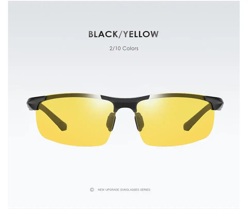 Aluminum Photochromic Polarized UV400 Day Night Driving Sunglasses for Men Women