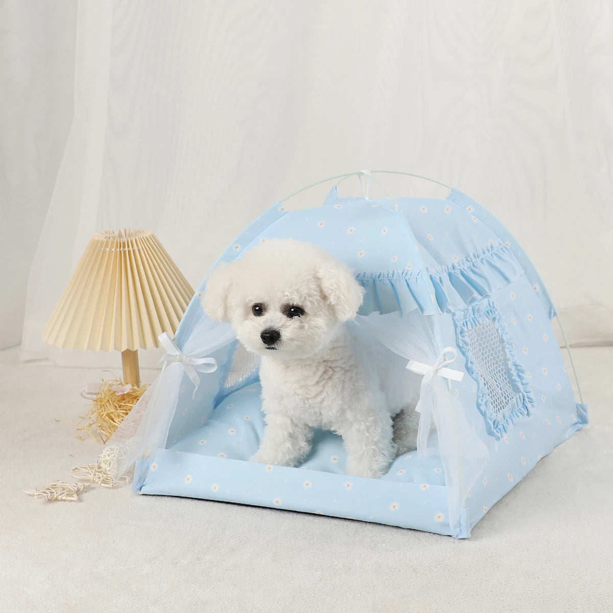 Clamshell Pet Tent Bed House for Cats and Small Dogs