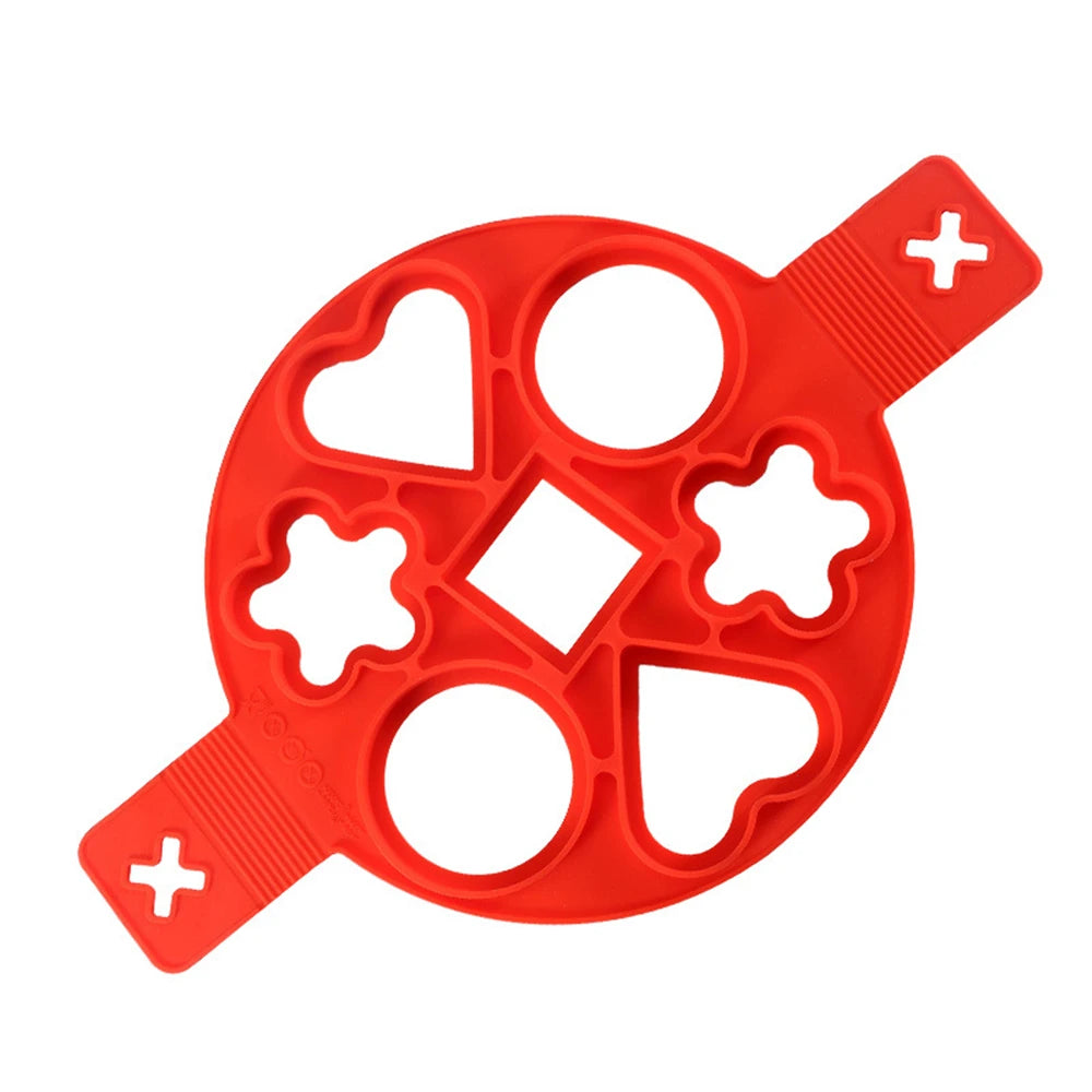 Multiple Shapes Egg Pancake Ring Nonstick Pancake Maker Mold Silicone Egg Cooker Fried Baking Omelet Moulds Kitchenware Gadgets