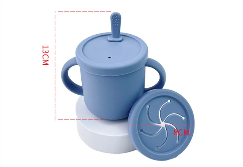 BPA Free Silicone  Feeding Set Sucker Bowl Dinning Plate Straw Cup Spoon Forks for s  Tableware  Dishes
