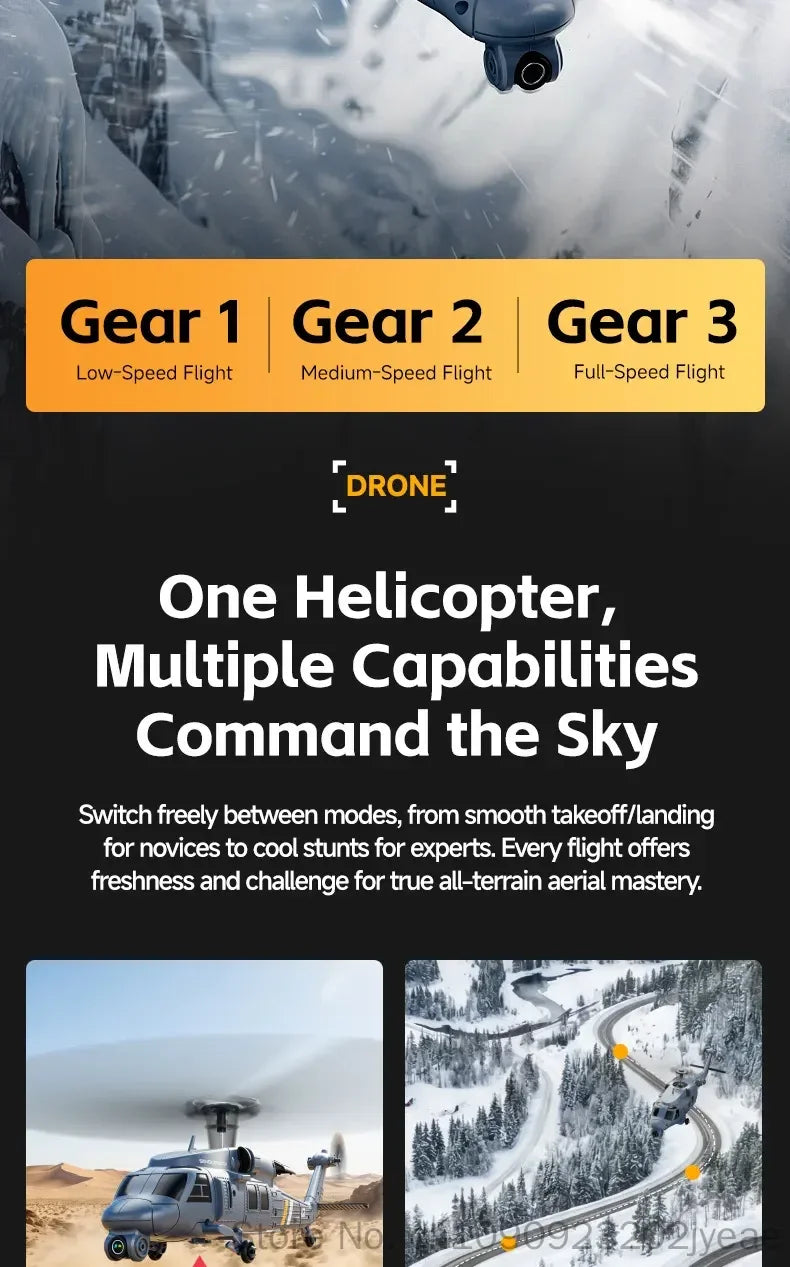 Remote Control Military Helicopter With Built In Screen