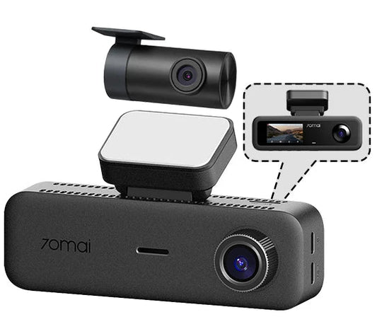 T800E 3‑Channel Dash Cam 4K Front + 1080P Rear & Interior Car DVR – HDR, GPS, WiFi 6, Voice Control, Supercapacitor