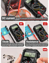 Square Wave Digital Multimeter 1999 Counts HFE Triode Buzzer Tester AC/DC Voltage 10A Current Multimeters Meter Tool
