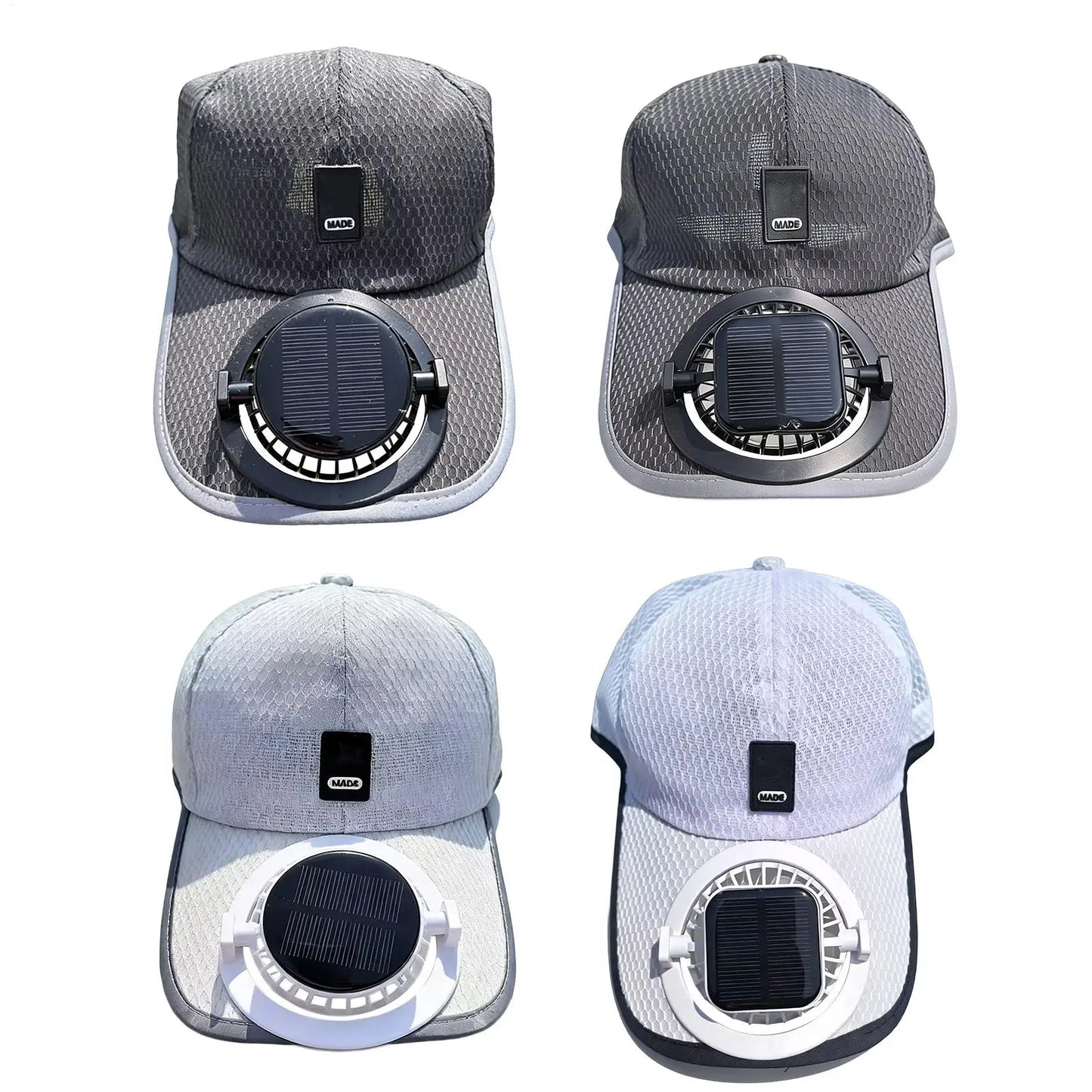 Wide Brim Solar Fan Hat With USB Charging