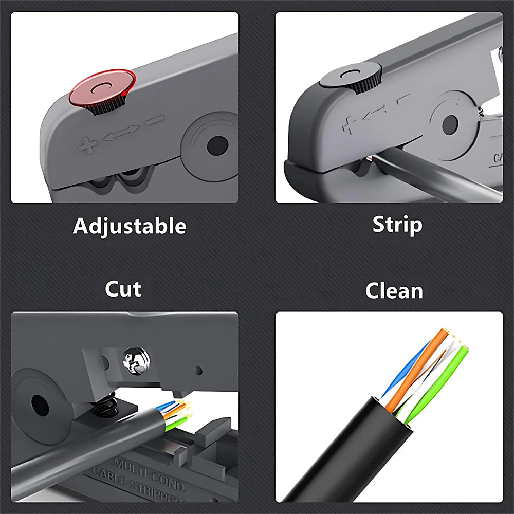 3 in1 Multi-functional Manual Stripping Knife Plier Coaxial Cable Wire Pliers Cutter Striper Cable Stripping Tools