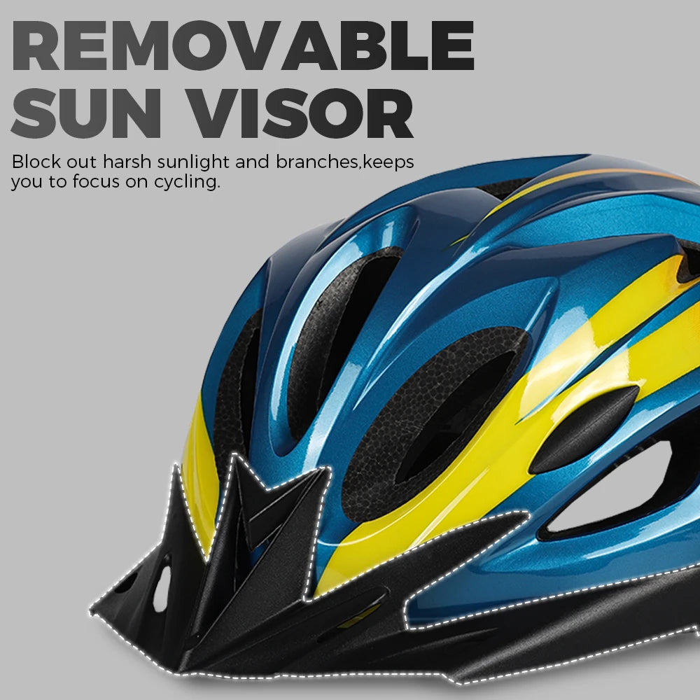 Ultra Light LED Cycling Helmet With Visor For Road And Mountain Bike