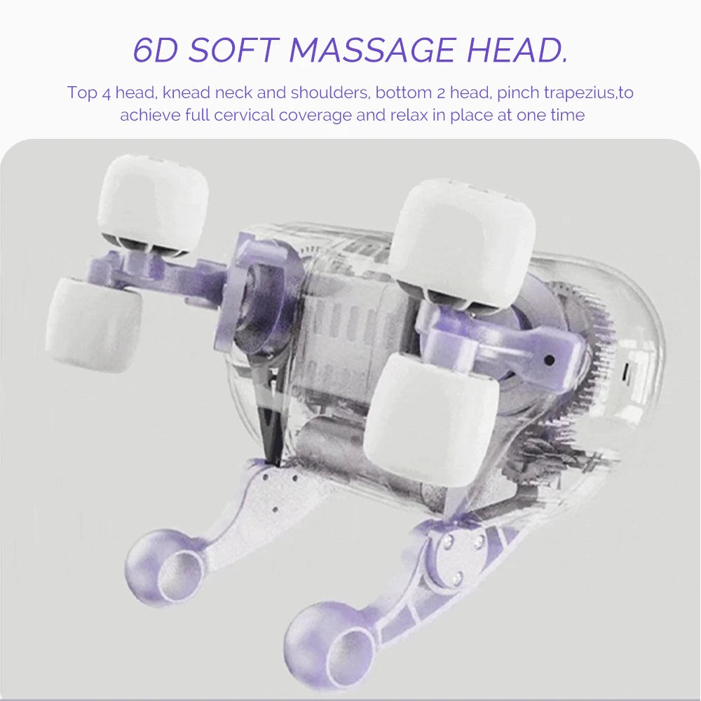 Neck Cervical Massage Pillow Rechargeable 6D Ergonomic Neck and Shoulder Massager Knead Waist Leg Trapezius Massage