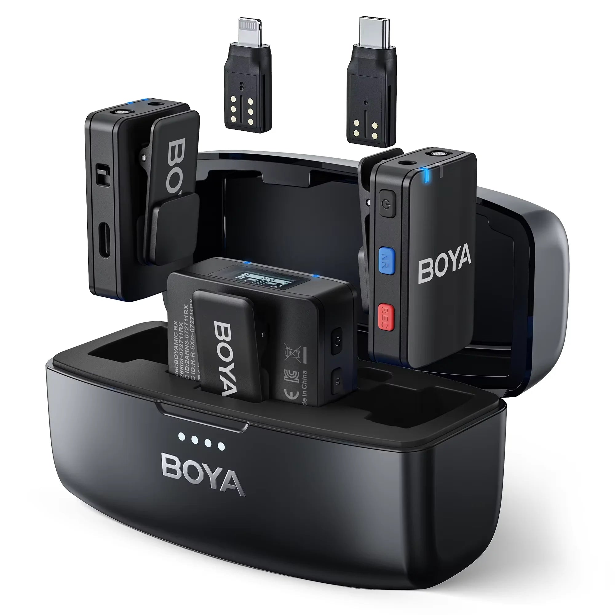 MIC All-in-One Wireless Lavalier Microphone for iPhone Android DSLR Cameras Gaming Live Streaming Vlog Video Recording