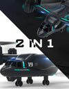 Remote Control Helicopter Drone 480P Camera Fighter UAV Land Air Mode Aircraft Brushless RC Drones for  Plane Toys