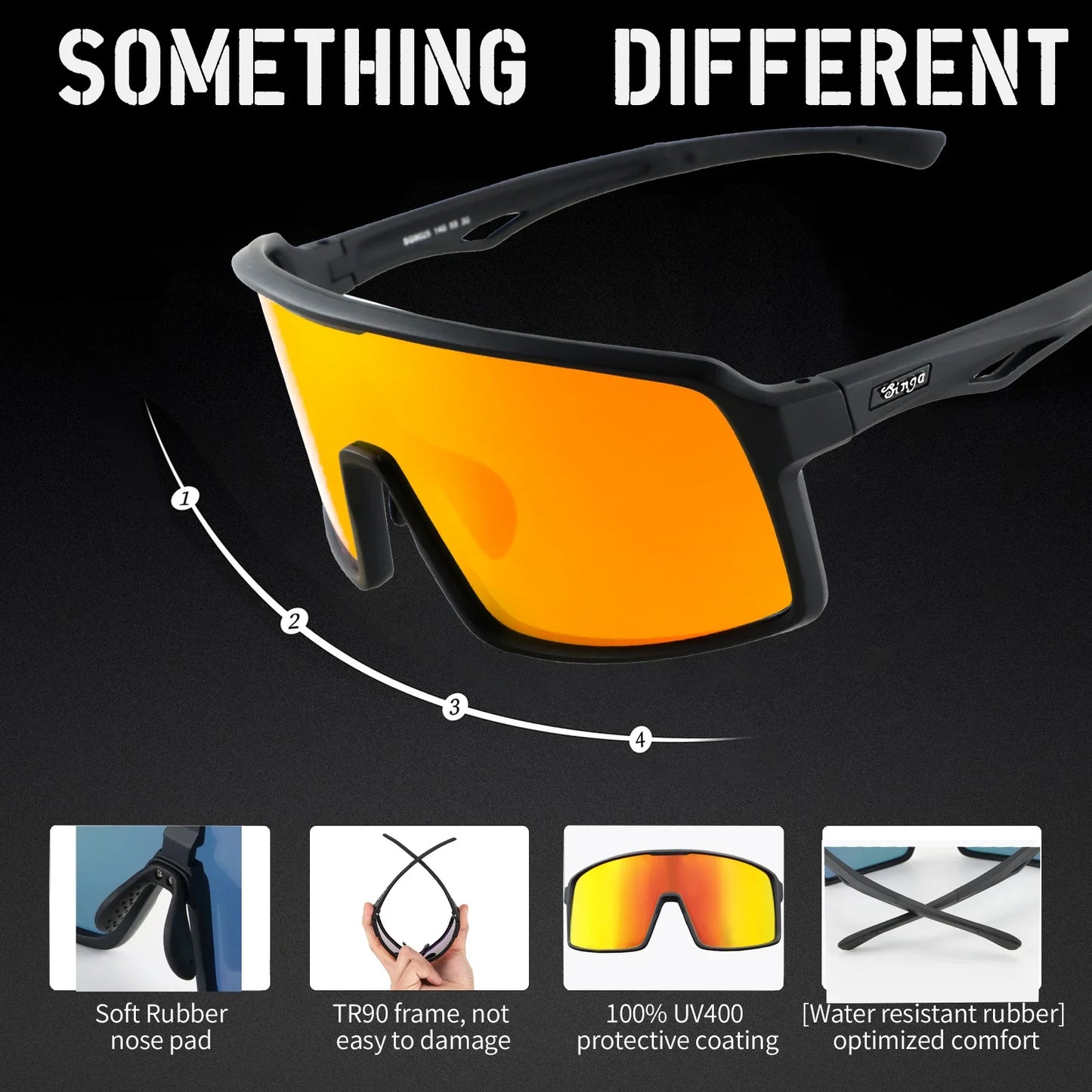 Polarized Cycling Sunglasses Road Bike MTB Sports Eyewear