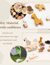 Baby Animal Threading Toys Wooden Seesaw Toys Blocks Board Games Montessori Hands-on Ability Educational Children Blocks Gifts