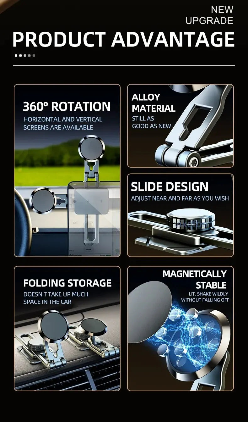 720  Car Phone Holder Stand Levitation Screen Alloy Dashboard Car Mount Smartphone Mobile Support In Car Bracket