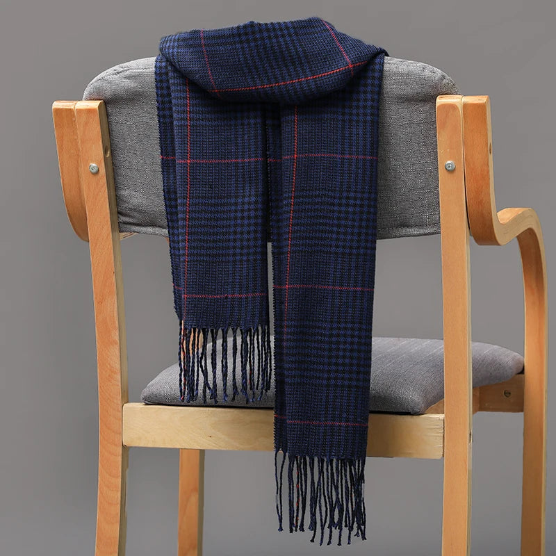 Classic lattice men soft shawl plaid scarves shawl wraps shawl neckerchief headband muffler