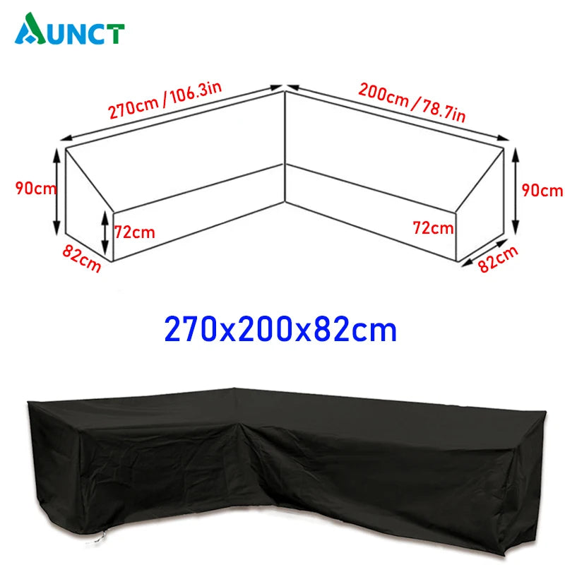 Waterproof V Shape Outdoor Sofa Cover Garden Rattan Corner Furniture Dustproof Rain Snow Protector