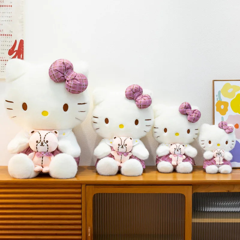 Purple Retro Cat Character Plush Stuffed Doll Toy