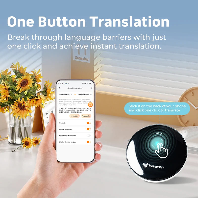 AI Voice Assistant Accurate Translator 138 Languages Video Photo Record Translate Simultaneous Interpretation Translation