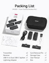 Dual Channel Wireless Mic Microphone for Android iPhone for Live-streaming Video Recording