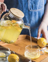 1L/1.8L Borosilicate Glass Teapot Set Clear Teapots With Cup Removable Filter Spout Drinkware For Loose Leaf Blooming Tea