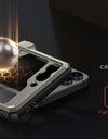 for Z Flip 6 Case with Kickstand Belt-Clip Hinge Protection Cover Screen Protector Military Grade Shockproof Phone Case