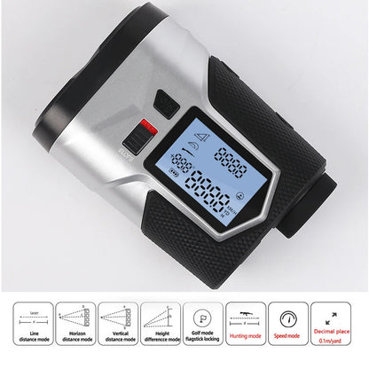 USB Type-C Rechargeable Golf Laser Rangefinder 1200m 650m with Slope Adjusted Flag-Lock Vibration Distance Meter Telescope