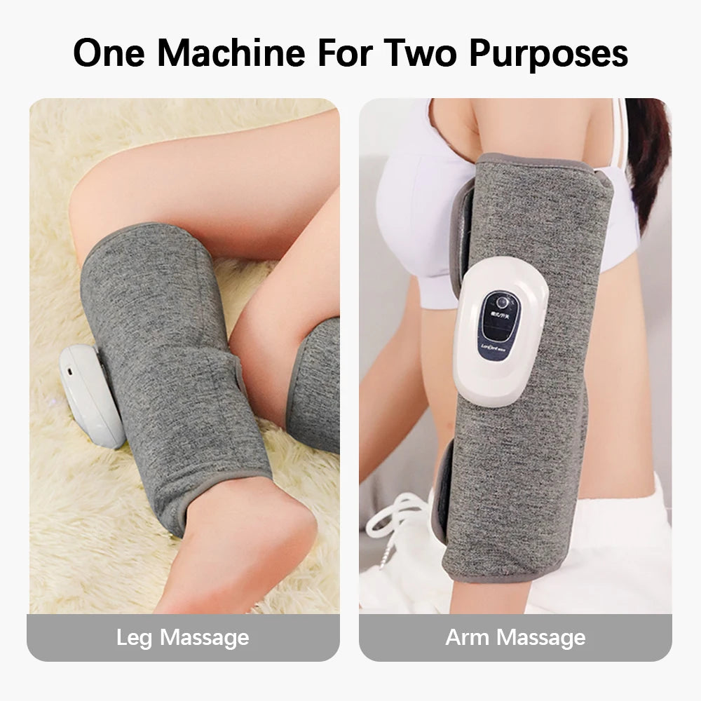 Electric Leg Massager Airbag Rechargeable Calf Massage Device with 3 Modes 360° Wrapping the Calf USB Charging