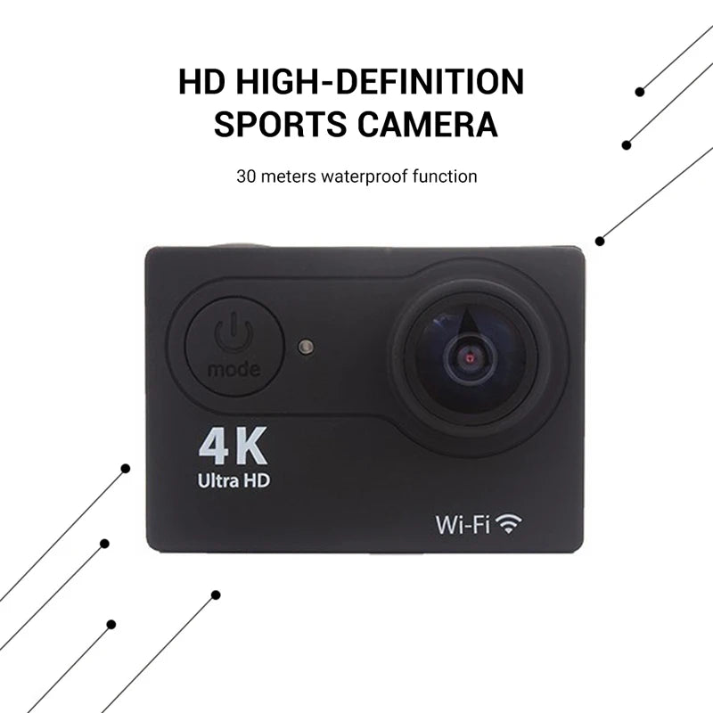 Ultra HD 4K Action Camera with WiFi Remote Control and Waterproof Housing