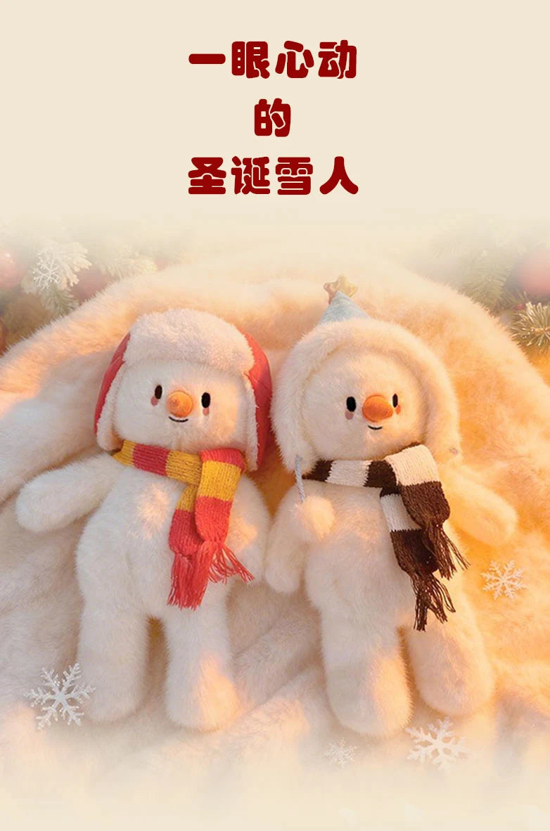Realistic Snowman Plush Soft Stuffed Christmas Pillow