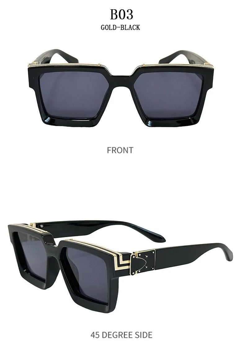 Millionaire Square Sunglasses With UV400 Protection