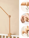 Baby Bed Bell Music Box Hanging Toys Wood Grain 360° Rotary Newborn Infant Crib Mobile Musical Box 0 12 Months Baby Rattles Toys