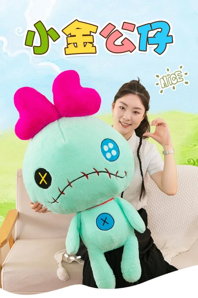 Oversize 100cm Disney Stitch Little Monster Friends Plush Toys Scrump Cartoon Soft Stuffed Dolls Plush Pillow Kids Birthday Gift