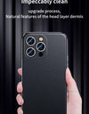 Genuine Cowhide Leather Phone Case for iPhone 16 15 14 Pro Max 14 Plus Plating Shockproof Lens Protection Back Cover