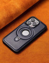 Leather for Magsafe Case For iPhone 16 15 Pro Max 14 Plus 16Pro Luxury Protection Magnetic Ring Holder Back Cover