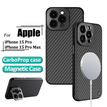 Carbo Prop case For iPhone 15 Pro Max For iPhone 15 Pro Aramid fiber+TPU magnetic case