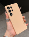 Candy Color Original Liquid Silicone Phone Case For Samsung S25 Ultra S22 S23 FE S24 Plus 5G Shockproof Soft Full Cover