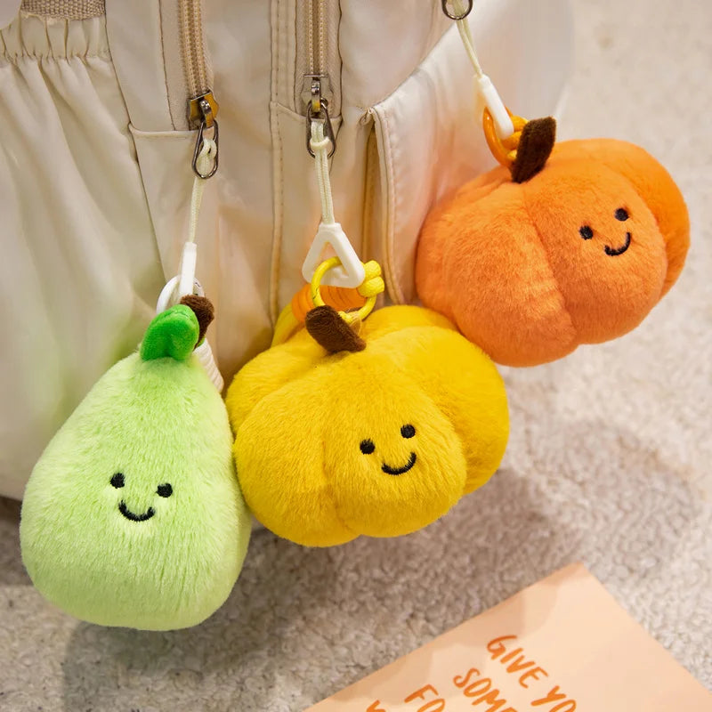 Cute Fruit and Vegetable Plush Pendant Backpack Charm