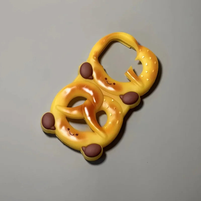 INS Cute 3D Pretzel Bread Bear Phone Case For iPhone 16 15 14 Pro Max Vivid Bakery Sweet Girl Gift Soft Silicone Back Cover