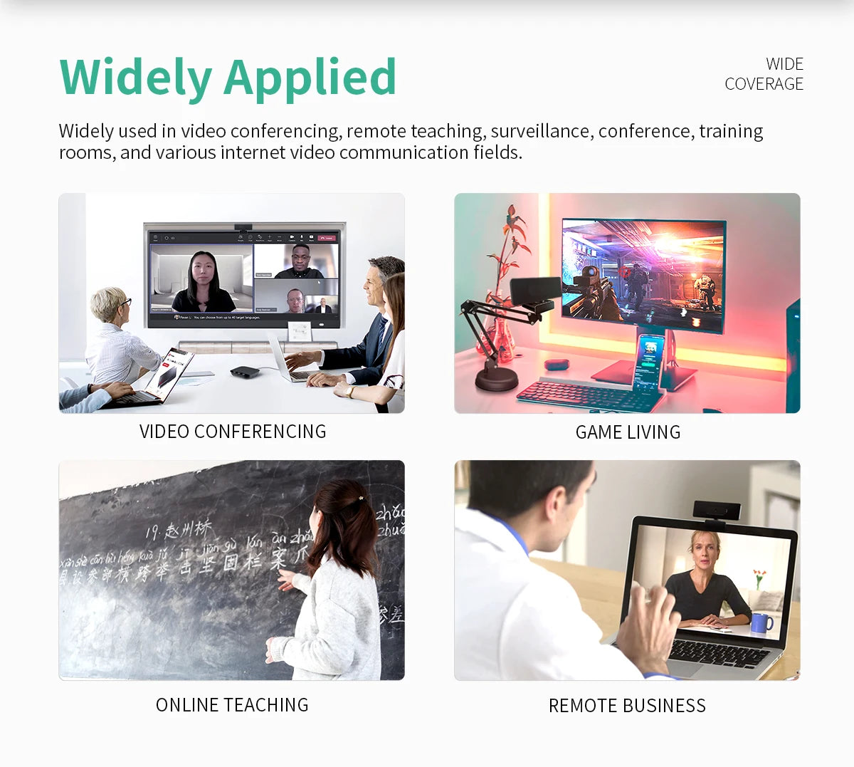 4K UHD Webcam 10X Zoom Web Cam for Pc 13MP Autofocus USB Camera with Microphone for Laptop Online Teaching Video Conference